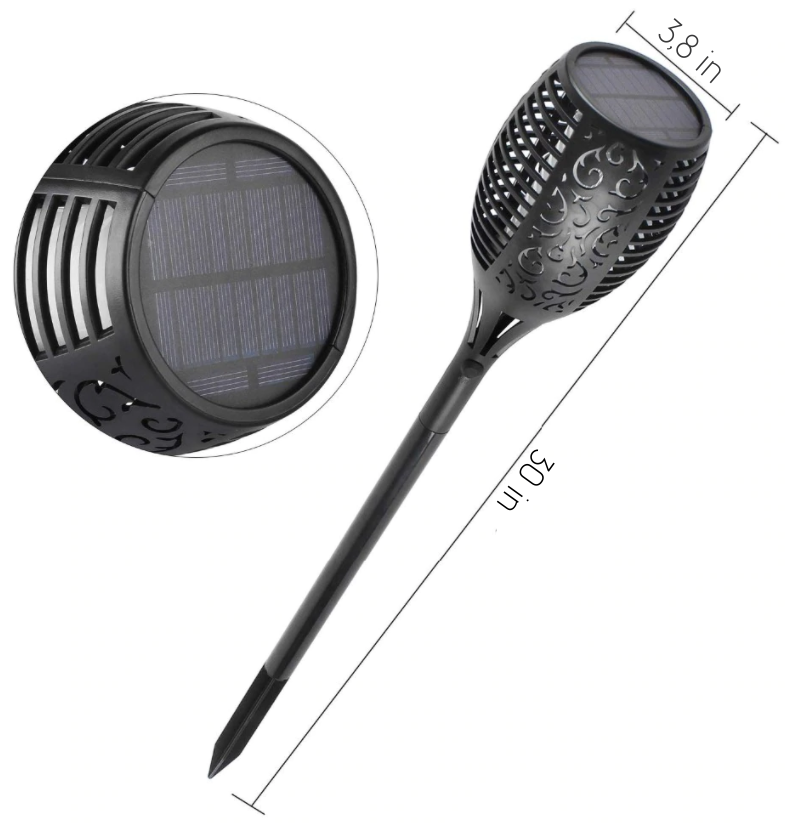 LED Solar Flame Lamp